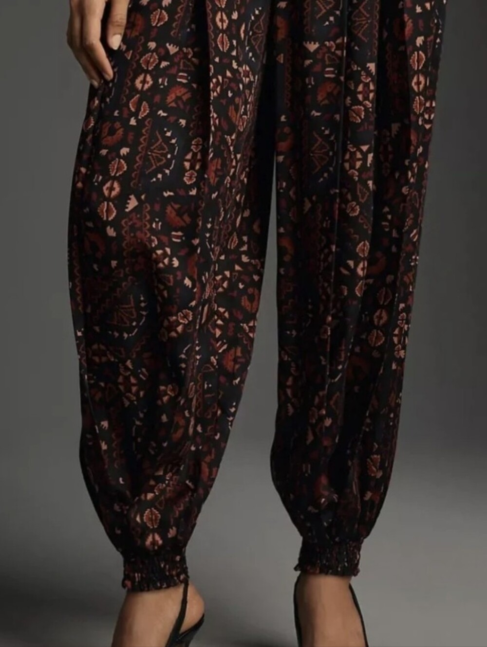 XXS-M Anthropologie Abstract Aztec Print Elastic Waist Harem Pants - Picture 2 of 14